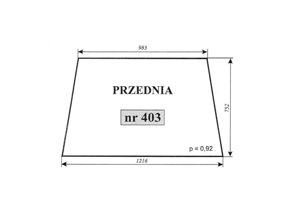 szyba przednia c-330 c-360 mf ursus 403