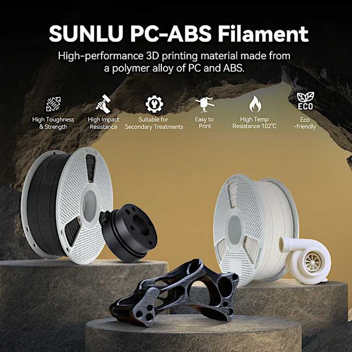 Sunlu PC-ABS Полікарбонат + ABS для 3D друку 1кг