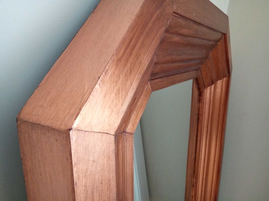 Duże lustro retro  rama mosiądz