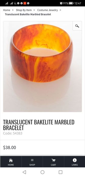 Bransoleta w kolorze bursztynu