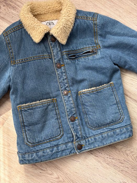 Дитяча утеплена джинсовка zara 98 см