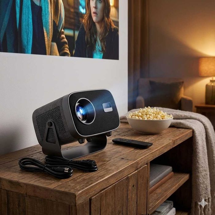 Портативный смарт-проектор V8 4K на Android 11 с Wi-Fi 2.4G/5G новый