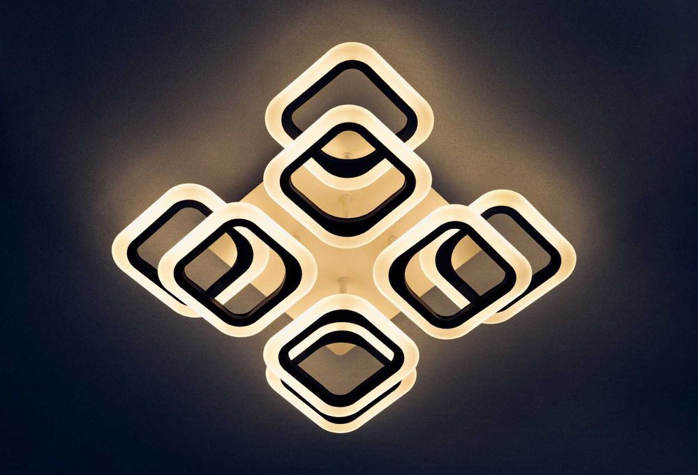 Led060/4+4S 80Вт без підсвітки 80Вт люстра смарт світильник з пультом