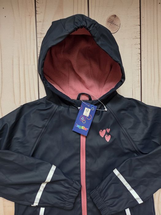 Lupilu 110/116 куртка грязепруф на флісі на дівчинку дощовик брудопруф