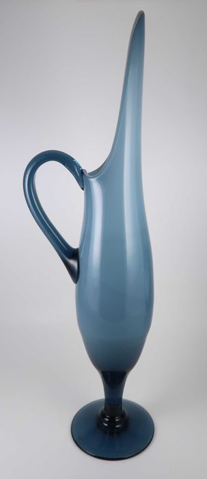 Grande jarro modernista em vidro opalino -  51.5 cm