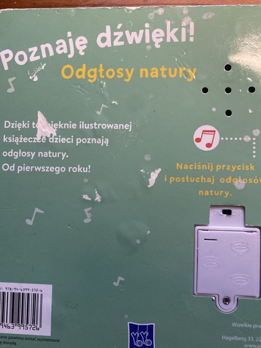 Ksiażeczka „poznaję dźwięki , odglosy natury”