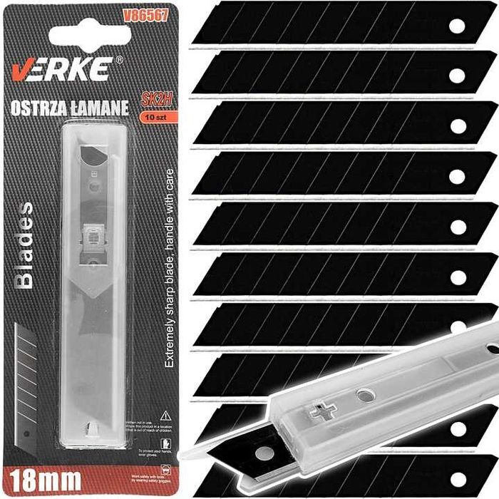 Ostrza do noża wymienne łamane  18mm 10 SZTUK