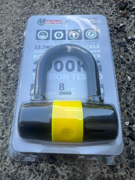 Протиугінний противоугонный MotoTech Yellow навісний MT 610 Замок LOCK
