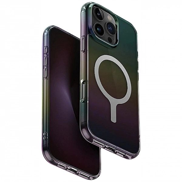 Etui UNIQ Iridescia Magclick Charging na iPhone 16 Pro Max - czarny