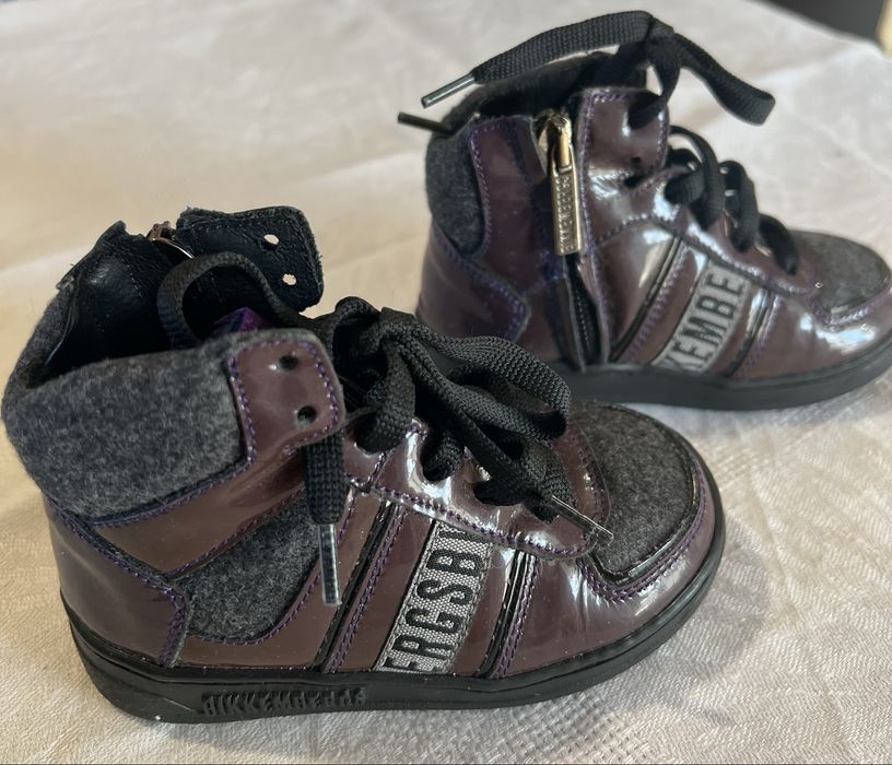 Дитячі черевики-хайтопи Bikkeembergs темно фіолетового кольору