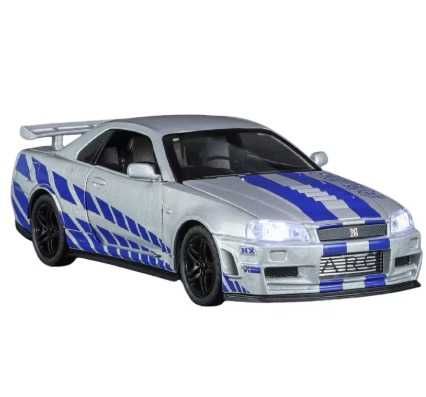 Carro Coleção GTR R34 Skyline escala 1:32 (Novo)