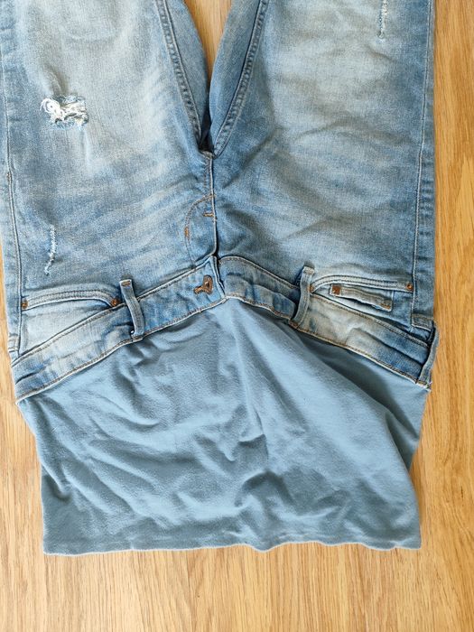 Spodnie jeansy dżinsy ciążowe przetarcia r. 38 H&M
