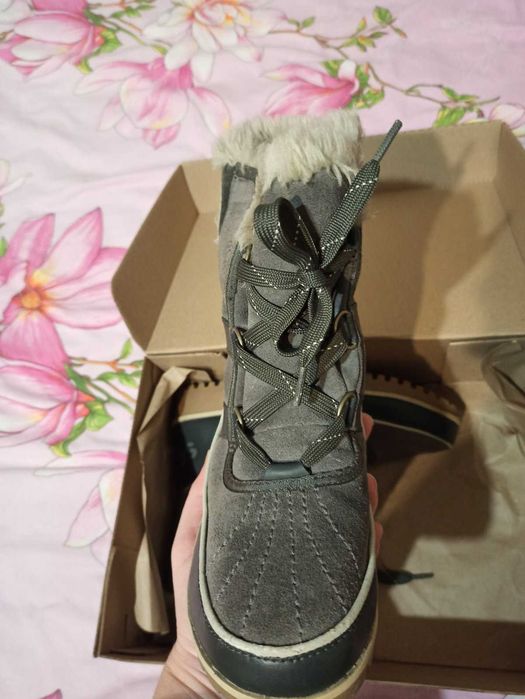 Зимові жіночі черевики SOREL Womens Tivoli II Gray WATERPROOF 40 р.