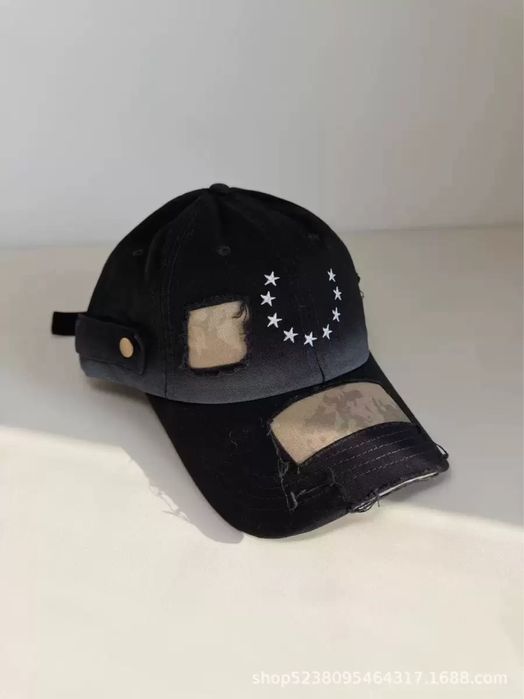Кепка Бейсболка y2k с зірками / Тракер чорний вінтаж archive