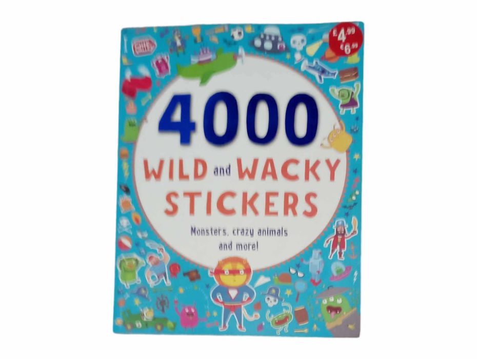 Książka do nauki angielskiego z naklejkami 4000 WILD and WACKY STICKER