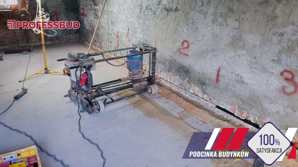 Podcinanie Budynków, Osuszanie Ścian, Naprawa i Szycie murów