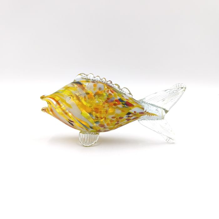 Szklana Kolorowa Ryba Figurka