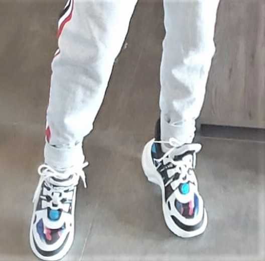lv louis vuitton trampki sneakers snikersy skóra siwiec rozmiar 38