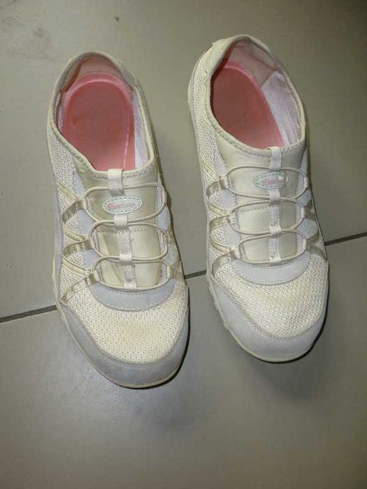 Skechers adidasy wsuwane skóra naturalna