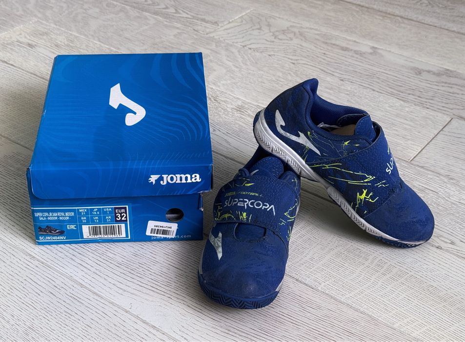 Бутси футзалки JOMA SUPER COPA 32 та сороканіжки POWERFULL 34 розмір