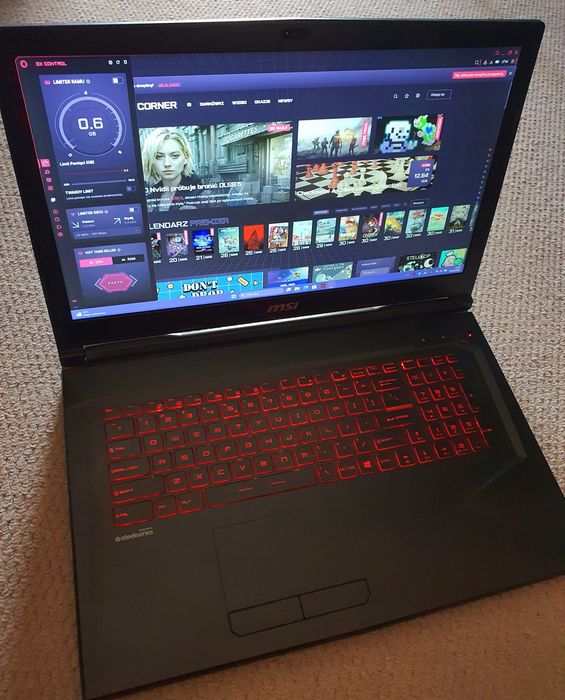 17" Msi laptop Geforce duży do gier nVidia ekran 17,3cali i7-8750H