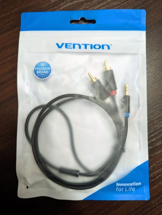 Kabel Vention Jack 3.5 do 2xRCA o długości 1m