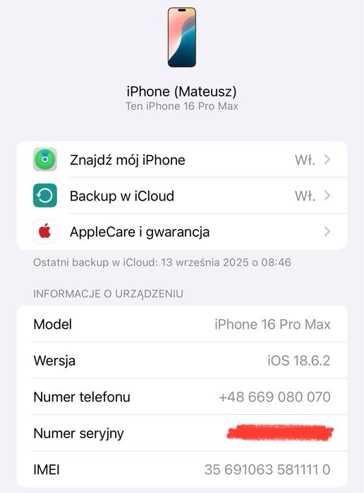 Apple iPhone 16 PRO Max - jak nowy.