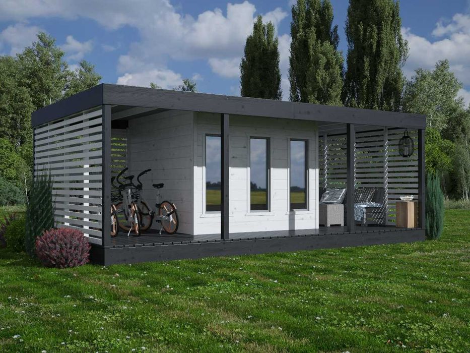 DOMEK 35m2 na ROD domek 4x4 taras 4x4 MDN10A biuro gabinet siłownia