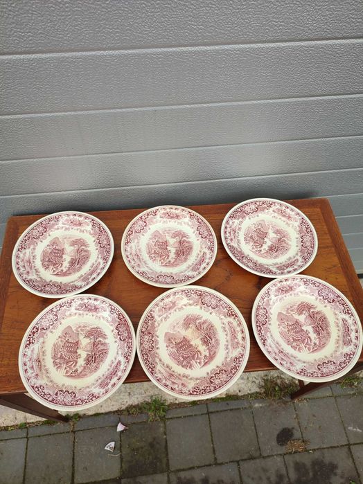 Talerze deserowe Angielska Porcelana Myott Old England - Z