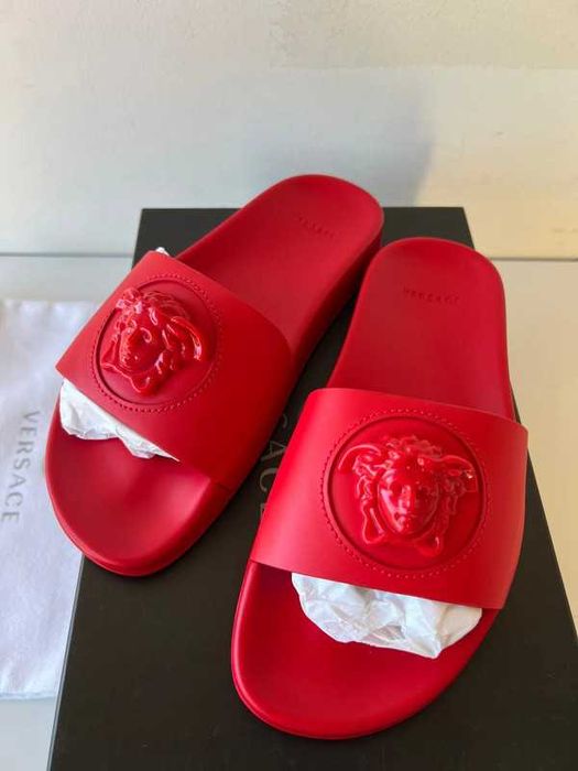 Versace red flip flop 37