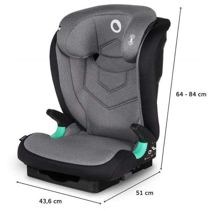 Lionelo Neal Fotelik Samochodowy iSize 100-150c 15-36 ODCHYLANY ISOFIX