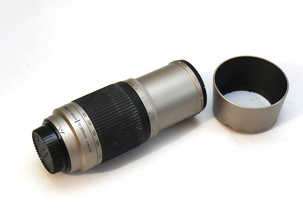 Lente Nikon AF 70-300mm objetiva em boas condições