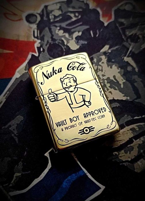 Zapalniczka Zippo Armor z grawerem Fallout Vault Boy Nuka kola