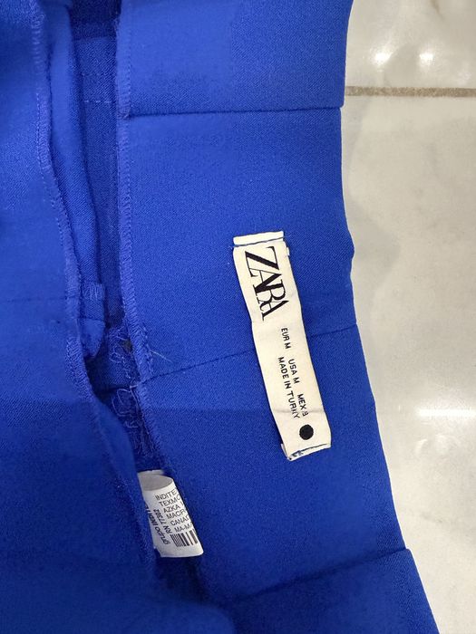 Яскраво сині  брюки кюлоти zara