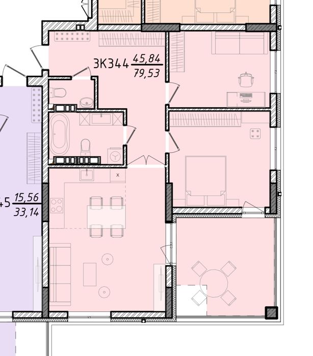 3-rooms apartment apartment by the address st. Mukachivska (area 80,0 m²) - Atlanta.ua - photo 9