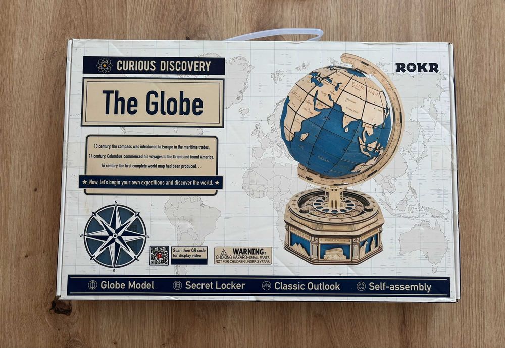 ROBOTIME Drewniane Puzzle 3D - Globus Rarytas ST002 Darmowa wysyłka