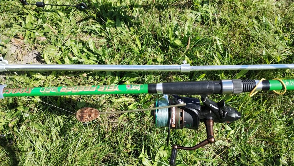 Wędki karpiowe tel.feeder +rodpod i pokrowiec.
