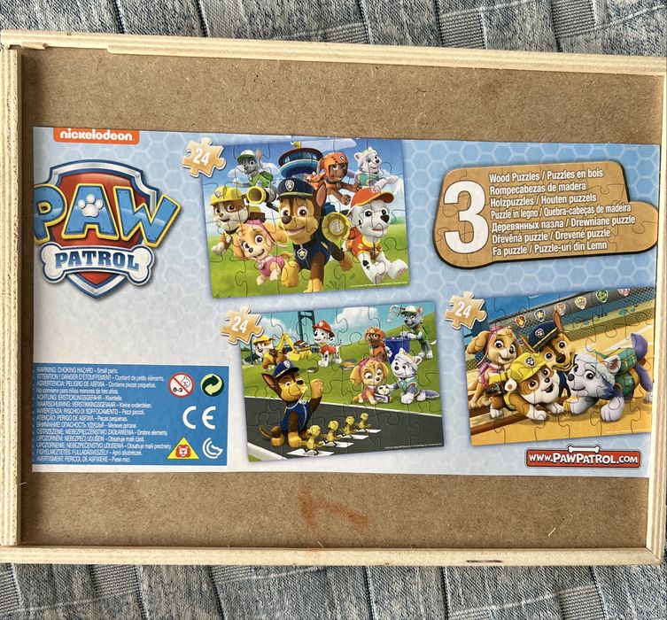 Пазл дитячий в деревʼяній коробці Щенячий патруль