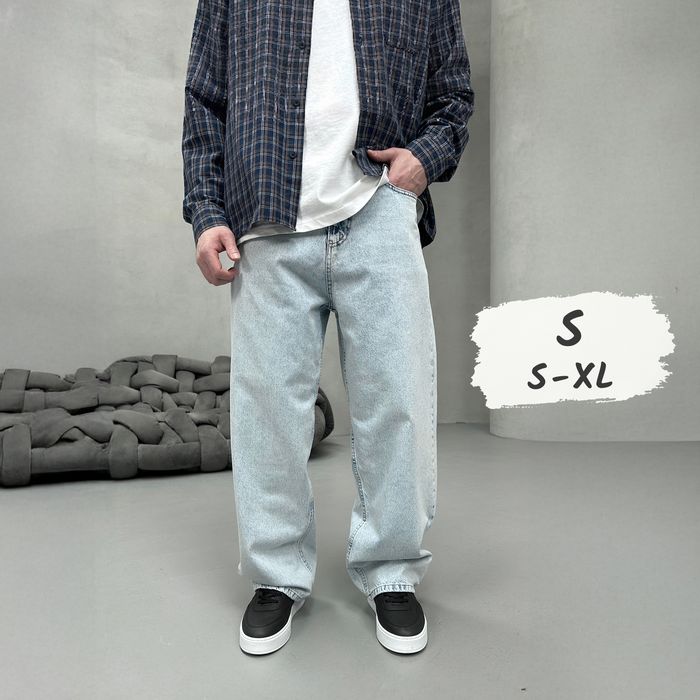 Джинси чоловічі широкі, baggy jeans, штани баггі реп | Джинсы широкие мужские, штаны багги, джынсы беги 90 х rap sk8 | Розмір S