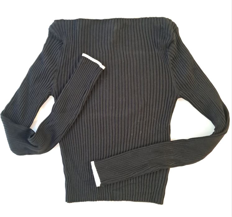 Camisola de malha canelada