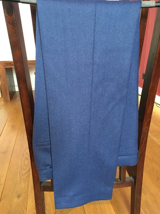 Garnitur Oscar Jacobson, r.46,granatowy,wełna Vitale Barberis 120,nowy