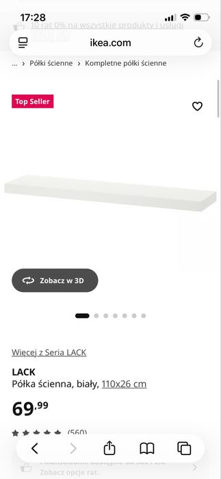 Półki IKEA LACK 110 cm 10 sztuk