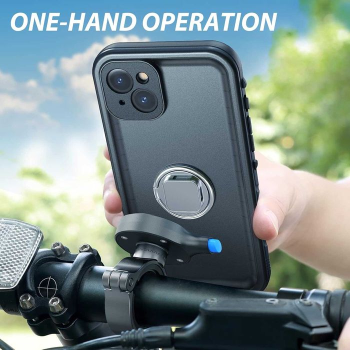 Uchwyt rowerowy na telefon iPhone 14 Plus, aluminiowy, SPORTLINK spp32