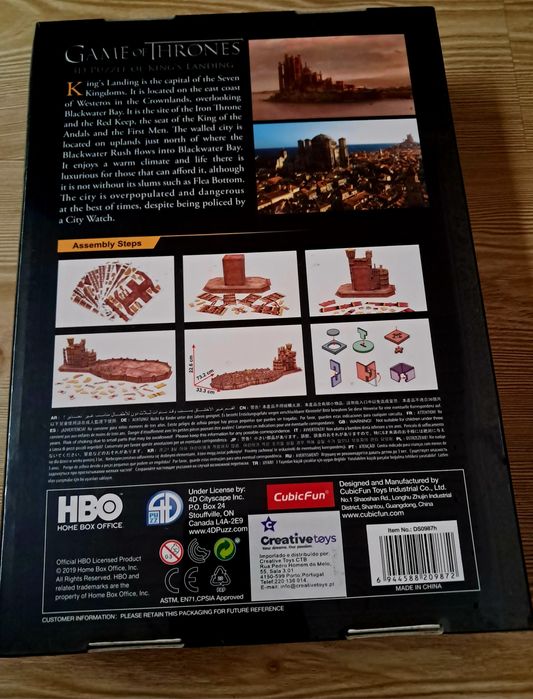 Puzzle em 3D Game of Thrones