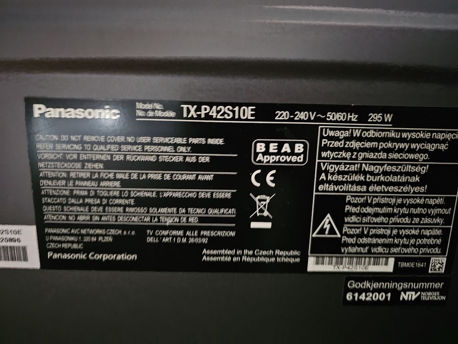 Telewizor plazmowy Panasonic TX-P42S10E