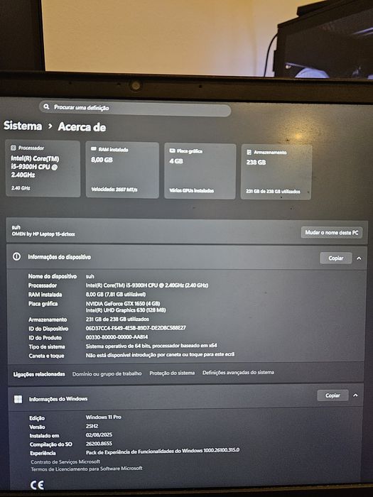 Portatil gaming omen