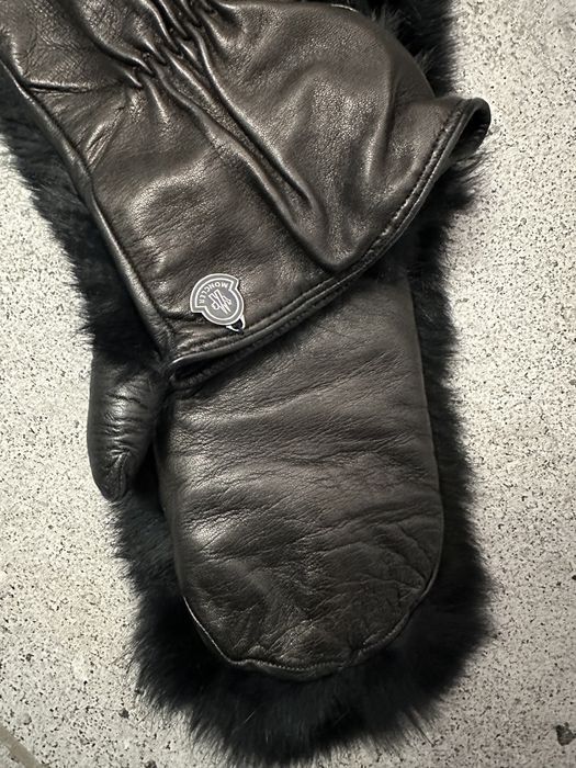 Rękawiczki damskie skórzane Moncler