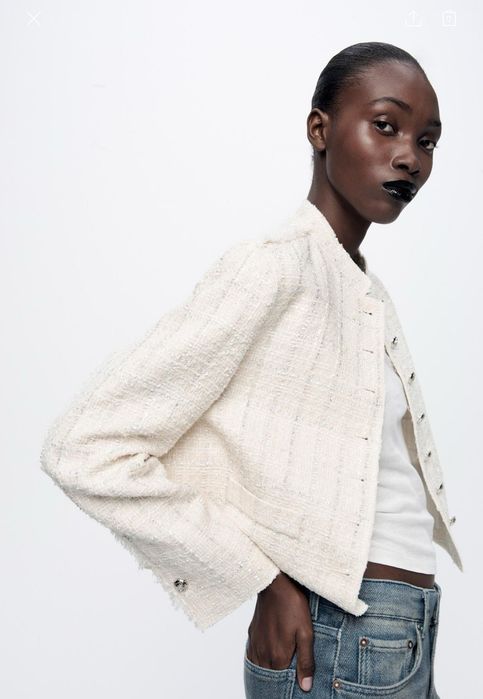 Жакет Зара Zara твідовий легкий