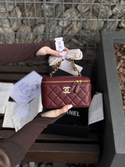 シャネルボックス Сумка Chanel vanity бордова, косметичка: 2 500 грн. - Кожаные