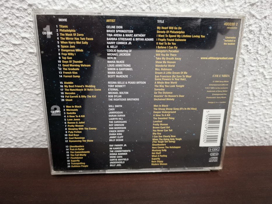 CD Duplo - The All Time Greatest Movie Songs Volume 1